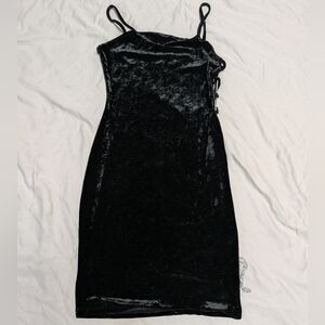 Elegant Black Velvet Dress